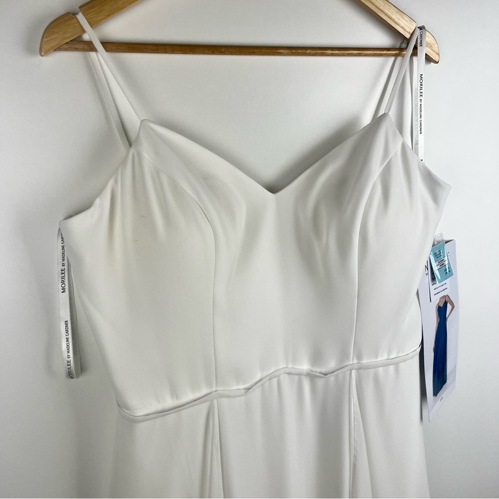 Morilee Ivory Cascading Skirt Chiffon Dress